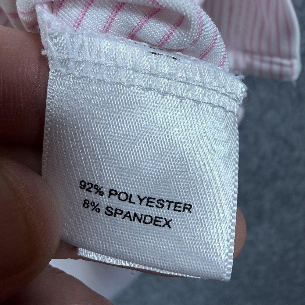 Peter Millar Polo Shirt Mens XL Pink Striped Summer Comfort Cowboys Golf Club - Picture 5 of 9